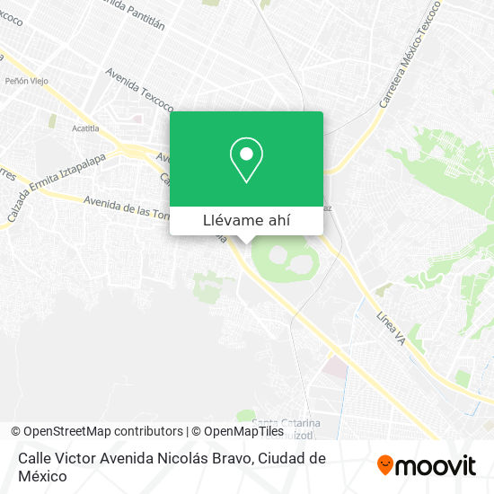 Mapa de Calle Victor Avenida Nicolás Bravo