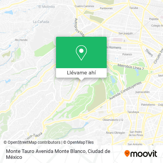 Mapa de Monte Tauro Avenida Monte Blanco