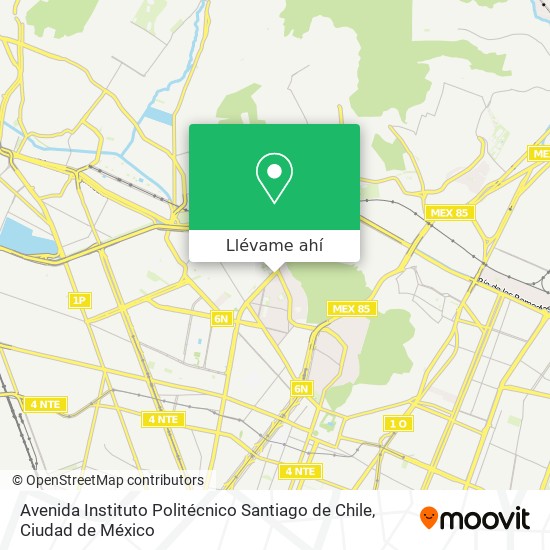 Mapa de Avenida Instituto Politécnico Santiago de Chile