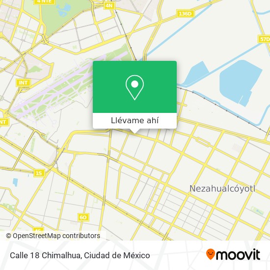 Mapa de Calle 18 Chimalhua