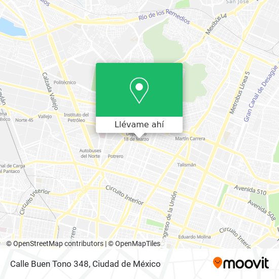 Mapa de Calle Buen Tono 348