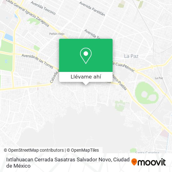 Mapa de Ixtlahuacan Cerrada Sasatras Salvador Novo