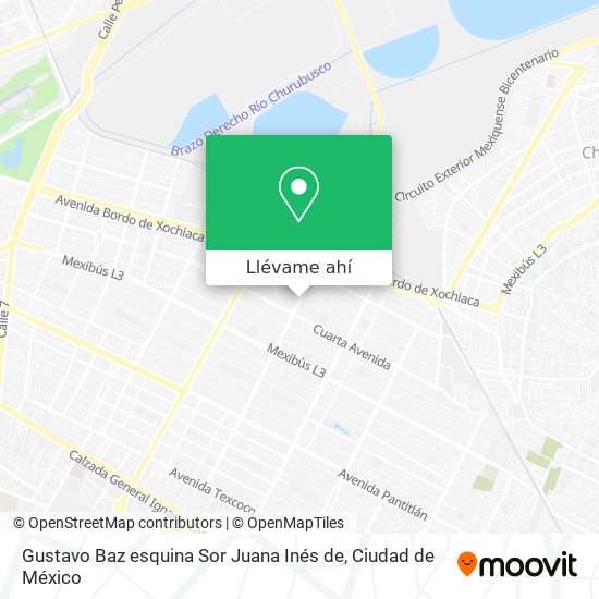 Mapa de Gustavo Baz esquina Sor Juana Inés de