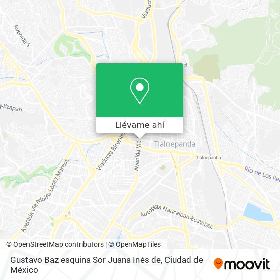 Mapa de Gustavo Baz esquina Sor Juana Inés de