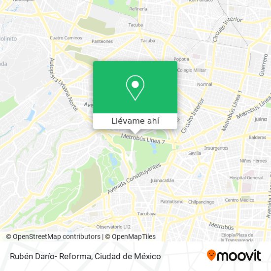 Mapa de Rubén Darío- Reforma
