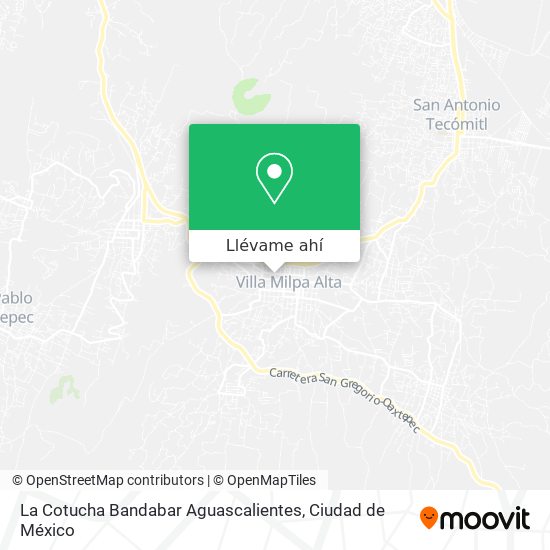 Mapa de La Cotucha Bandabar Aguascalientes