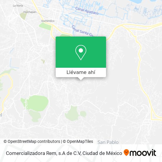 Mapa de Comercializadora Rem, s.A de C.V