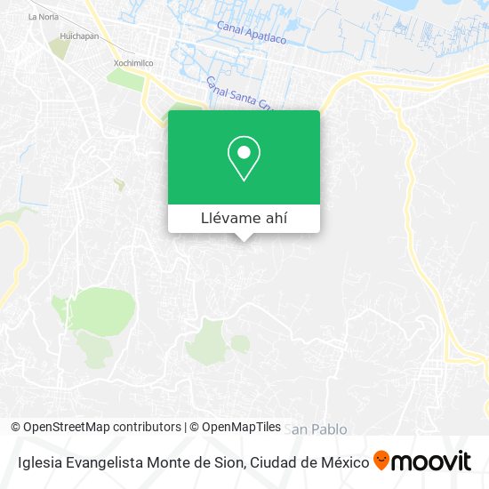 Mapa de Iglesia Evangelista Monte de Sion