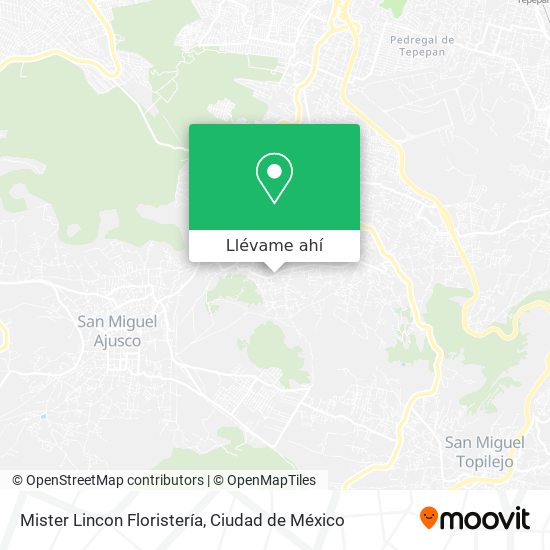 Mapa de Mister Lincon Floristería