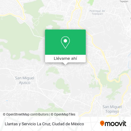 Mapa de Llantas y Servicio La Cruz