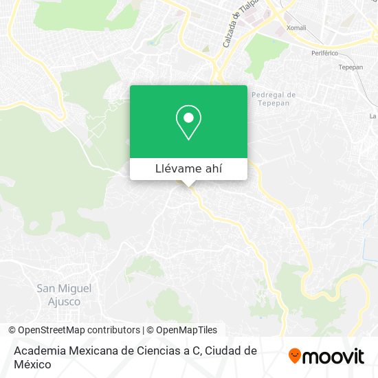 Mapa de Academia Mexicana de Ciencias a C