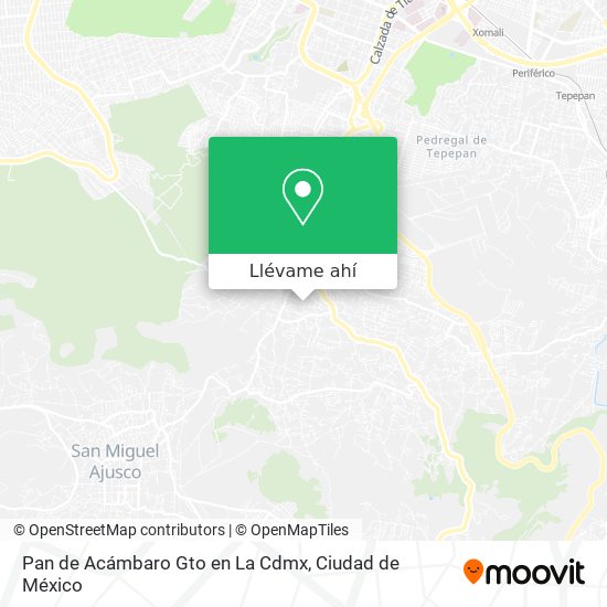 Mapa de Pan de Acámbaro Gto en La Cdmx