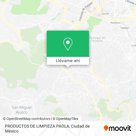 Mapa de PRODUCTOS DE LIMPIEZA PAOLA
