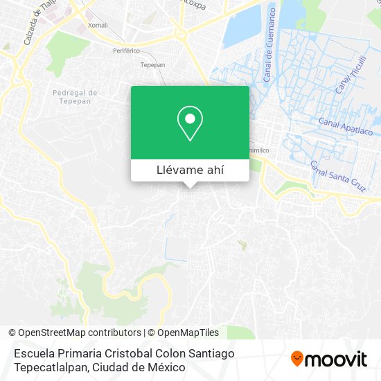 Mapa de Escuela Primaria Cristobal Colon Santiago Tepecatlalpan