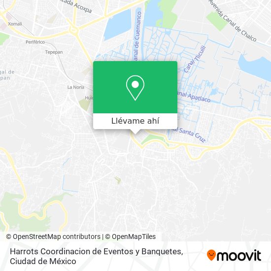 Mapa de Harrots Coordinacion de Eventos y Banquetes