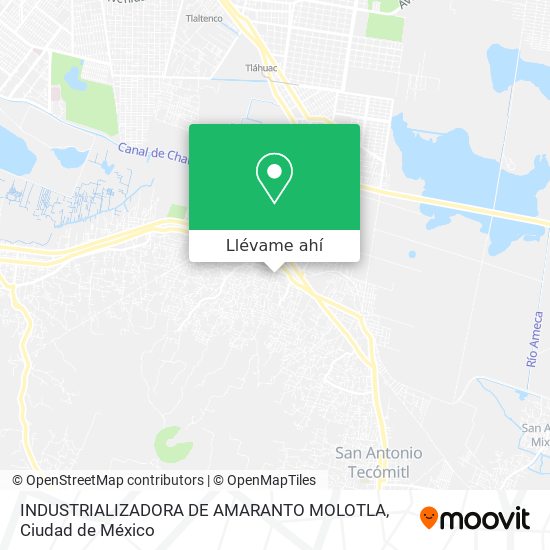 Mapa de INDUSTRIALIZADORA DE AMARANTO MOLOTLA