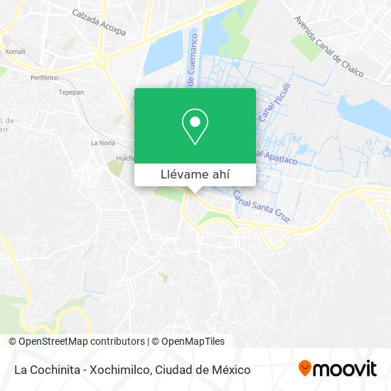 Mapa de La Cochinita - Xochimilco