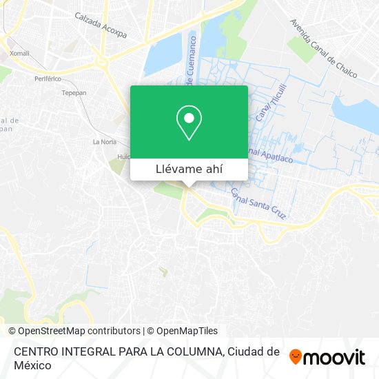 Mapa de CENTRO INTEGRAL PARA LA COLUMNA