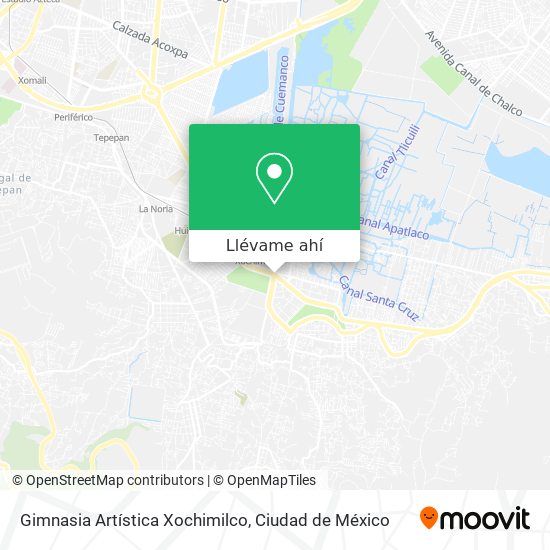 Mapa de Gimnasia Artística Xochimilco