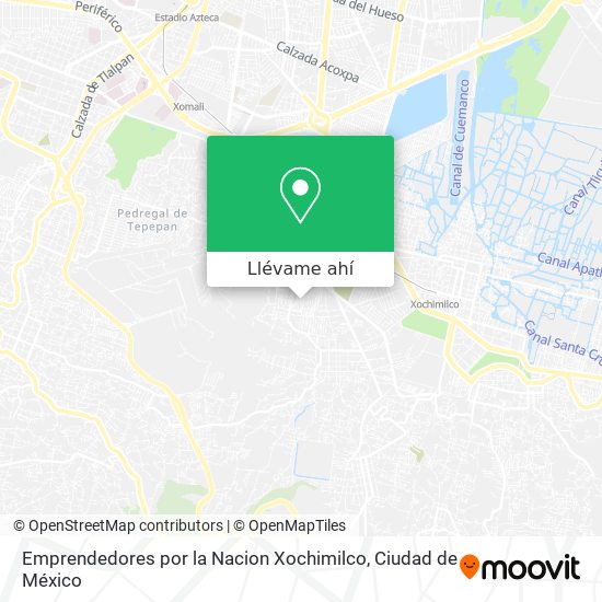 Mapa de Emprendedores por la Nacion Xochimilco