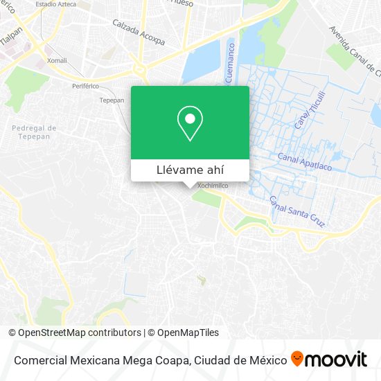 Mapa de Comercial Mexicana Mega Coapa