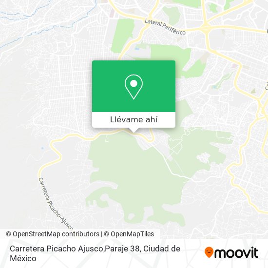 Mapa de Carretera Picacho Ajusco,Paraje 38