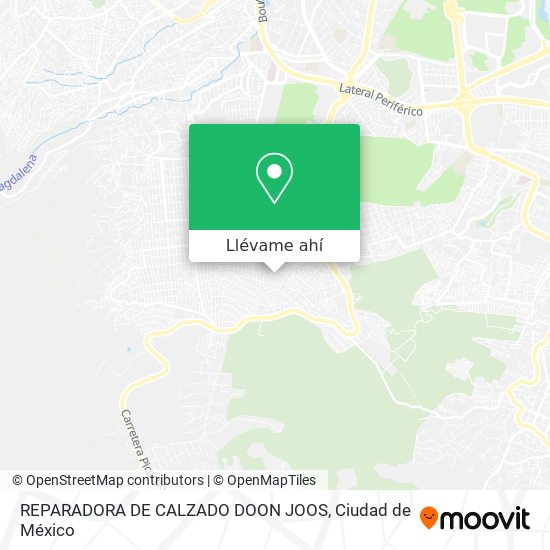 Mapa de REPARADORA DE CALZADO DOON JOOS