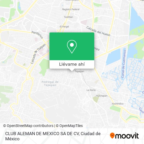 Mapa de CLUB ALEMAN DE MEXICO SA DE CV