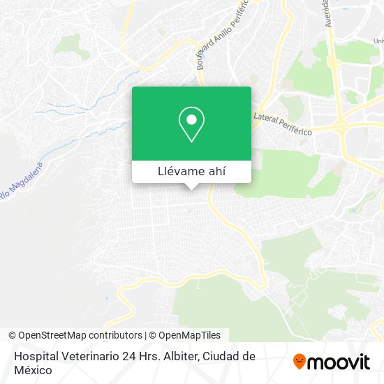 Mapa de Hospital Veterinario 24 Hrs. Albiter