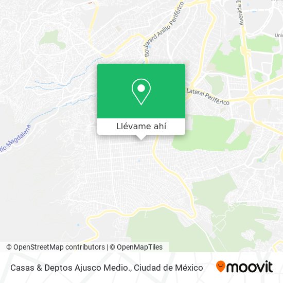 Mapa de Casas & Deptos Ajusco Medio.