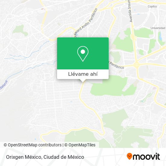 Mapa de Orixgen México