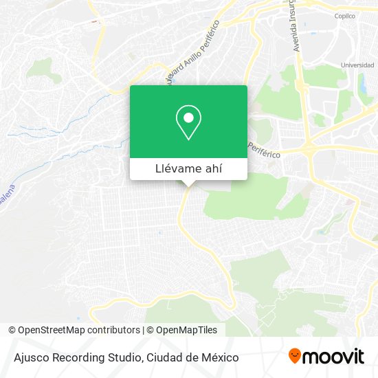 Mapa de Ajusco Recording Studio
