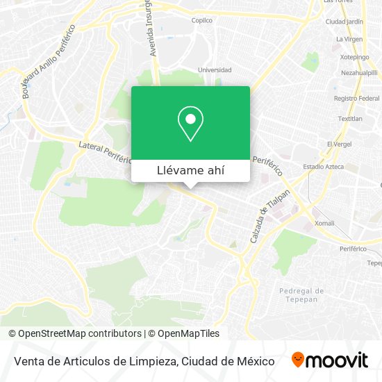 Mapa de Venta de Articulos de Limpieza