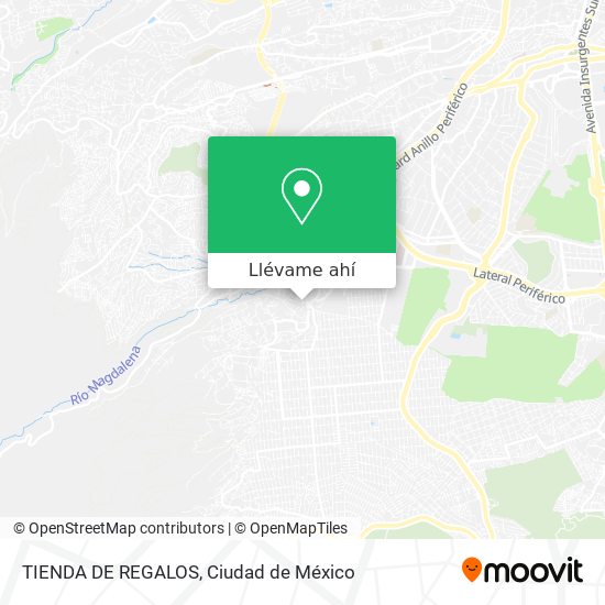 Mapa de TIENDA DE REGALOS