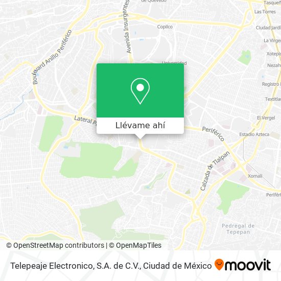 Mapa de Telepeaje Electronico, S.A. de C.V.