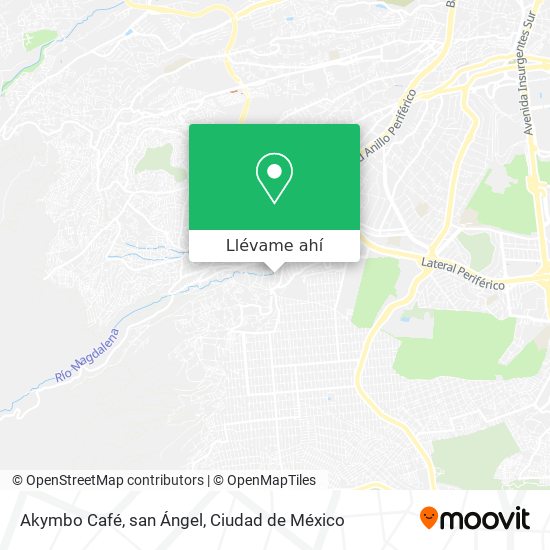 Mapa de Akymbo Café, san Ángel