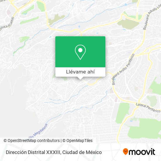 Mapa de Dirección Distrital XXXIII