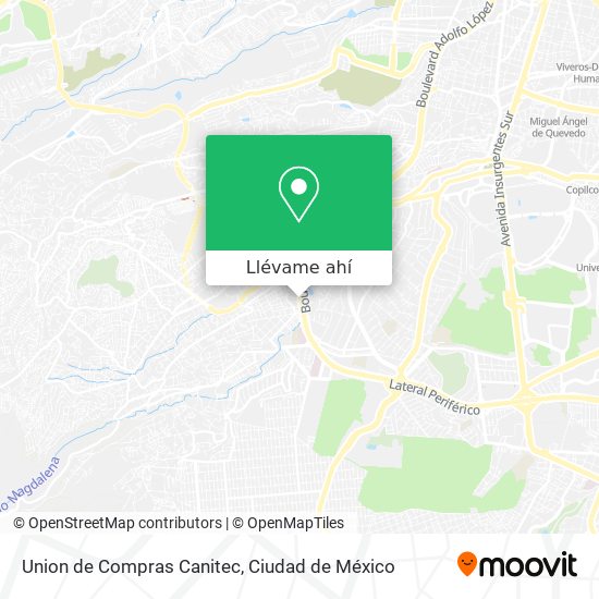 Mapa de Union de Compras Canitec