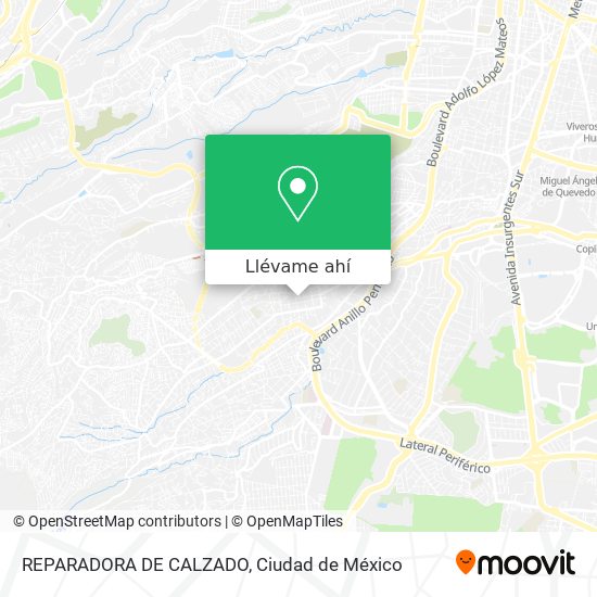 Mapa de REPARADORA DE CALZADO