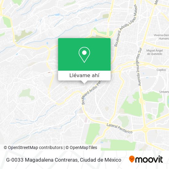Mapa de G-0033 Magadalena Contreras