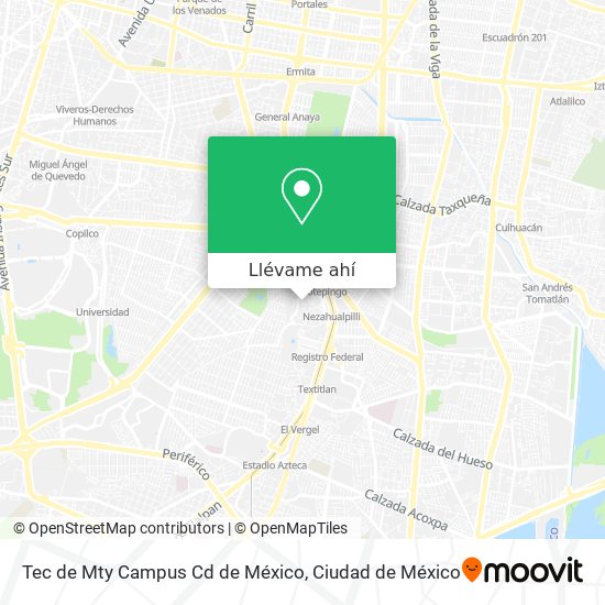 Mapa de Tec de Mty Campus Cd de México