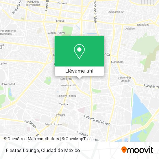 Mapa de Fiestas Lounge