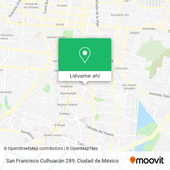 Mapa de San Francisco Culhuacán 289