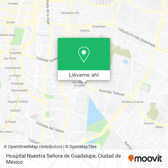 Mapa de Hospital Nuestra Señora de Guadalupe