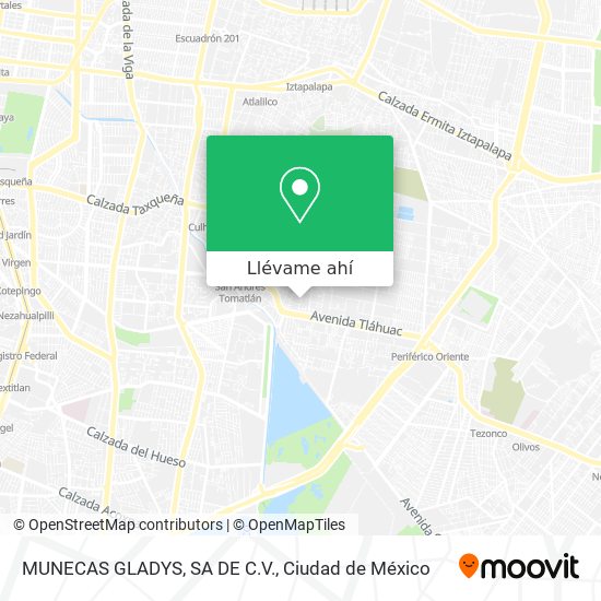 Mapa de MUNECAS GLADYS, SA DE C.V.