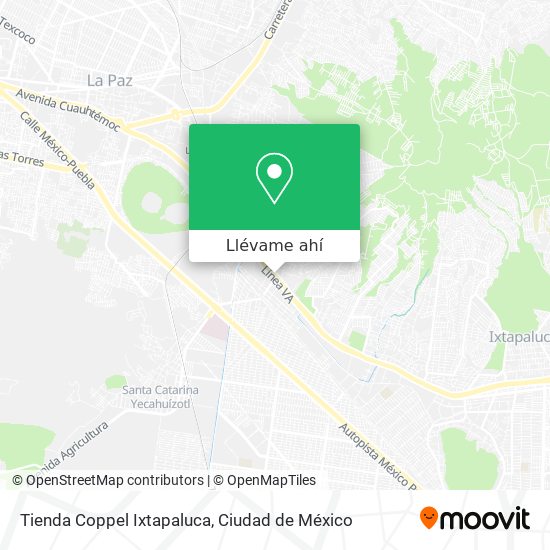 Mapa de Tienda Coppel Ixtapaluca
