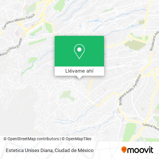 Mapa de Estetica Unisex Diana