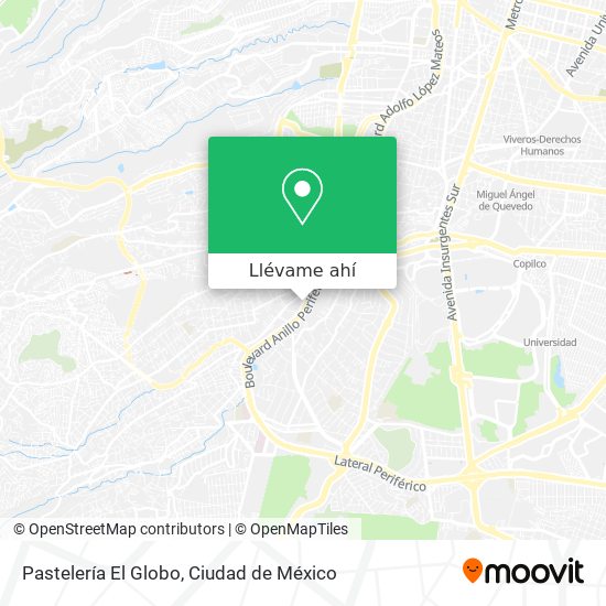 Mapa de Pastelería El Globo