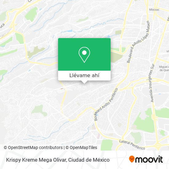 Mapa de Krispy Kreme Mega Olivar