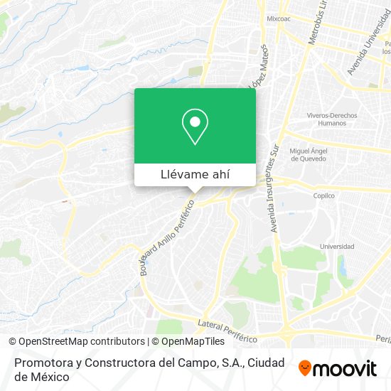 Mapa de Promotora y Constructora del Campo, S.A.